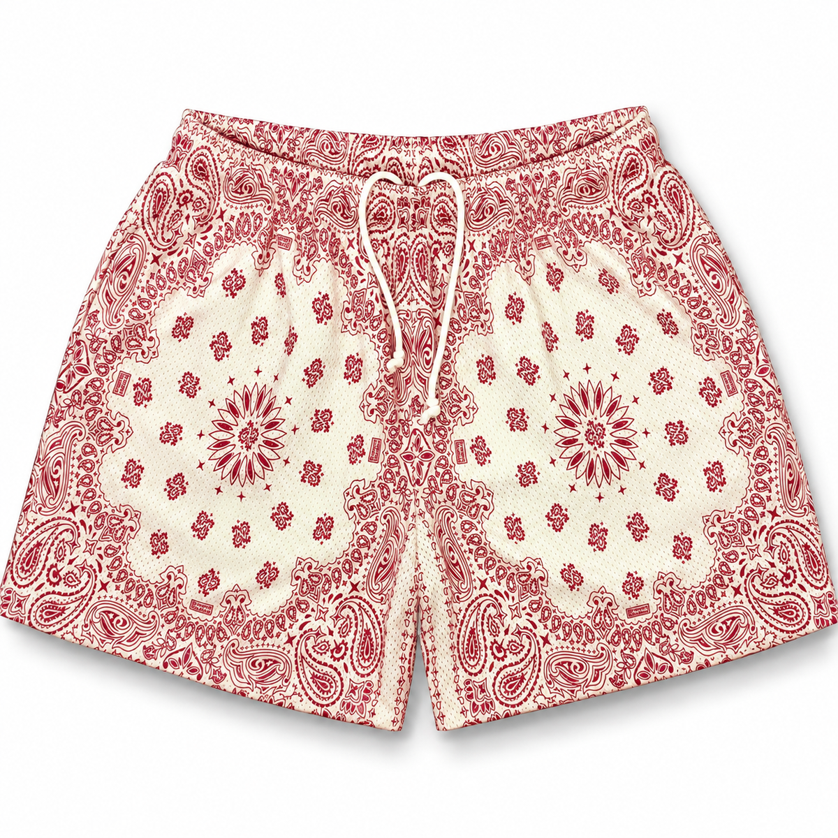 Bravest Studios Bandana Mesh Shorts Cream Red 2022 (USED)