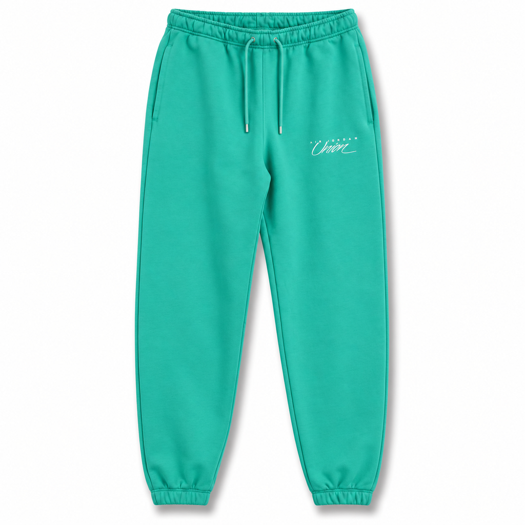 Air Jordan 1 KO x Union LA Fleece Sweatpants Kinetic Green/Coconut Milk 2023 (USED)