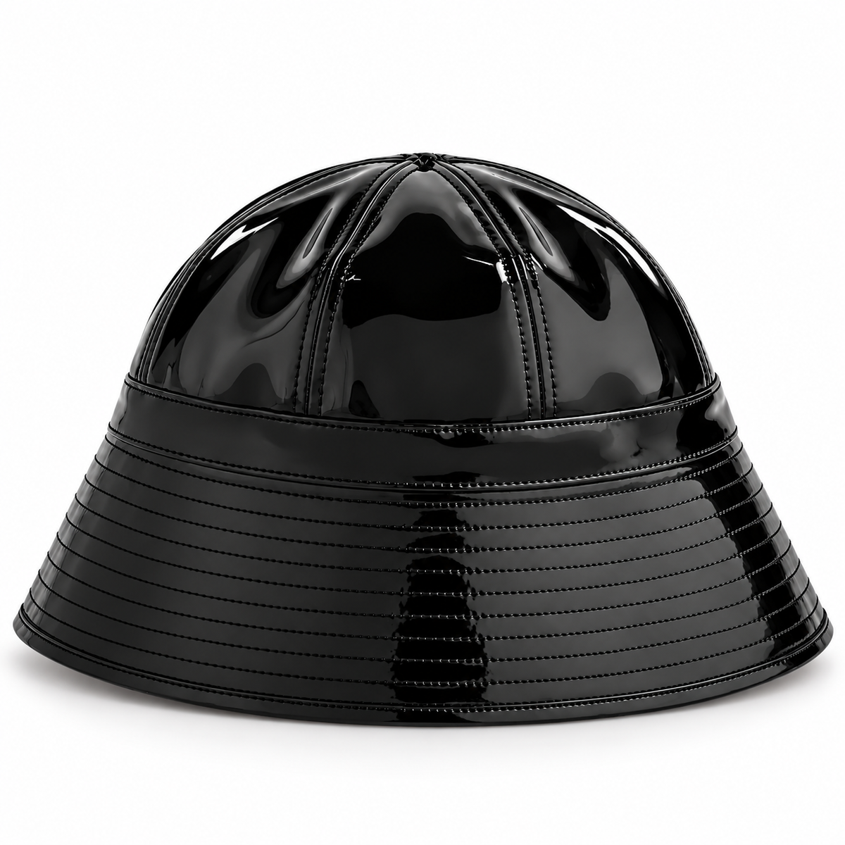 Aimé Leon Dore Patent Leather Bell Bucket Hat Jet Black 2024