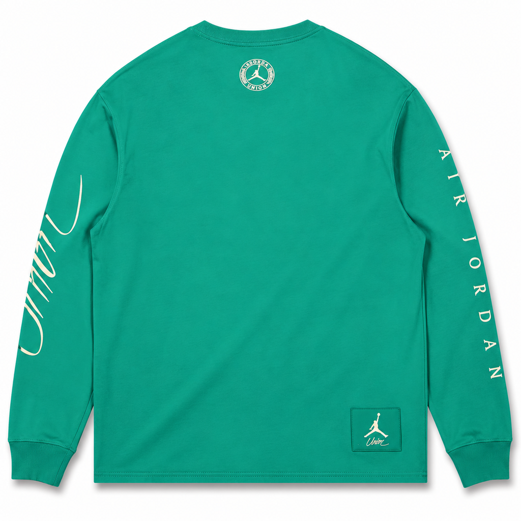 Air Jordan 1 KO x Union LA Long-Sleeve Tee Kinetic Green/Coconut Milk 2023 (USED)