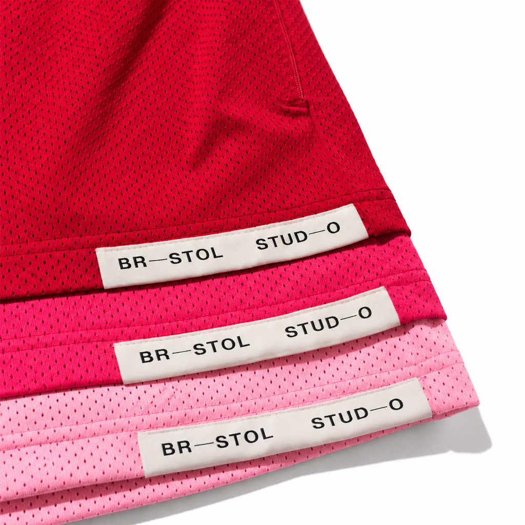Bristol Studio Triple Hem Shorts Red Rose Pastel Pink 2022 (USED)