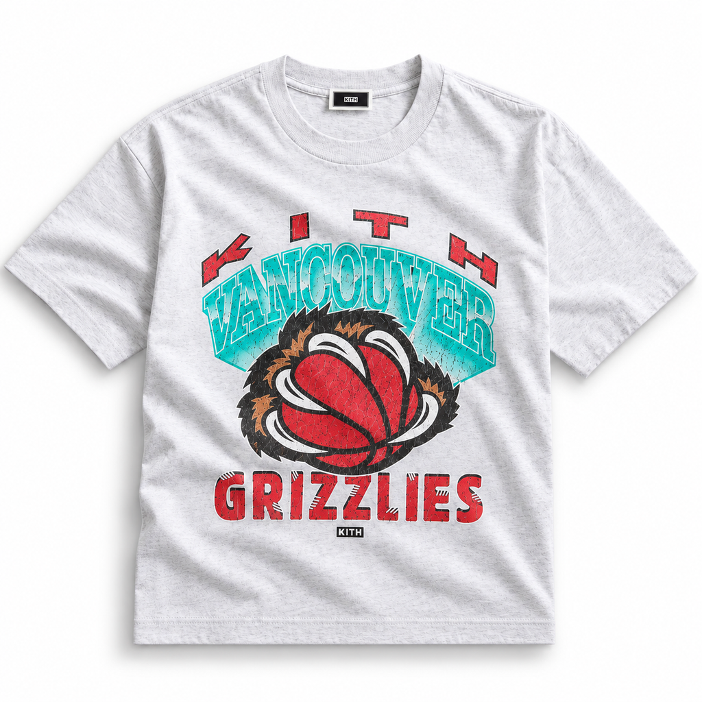 Kith Vancouver Grizzlies Vintage Jones II Tee Heather Grey 2026