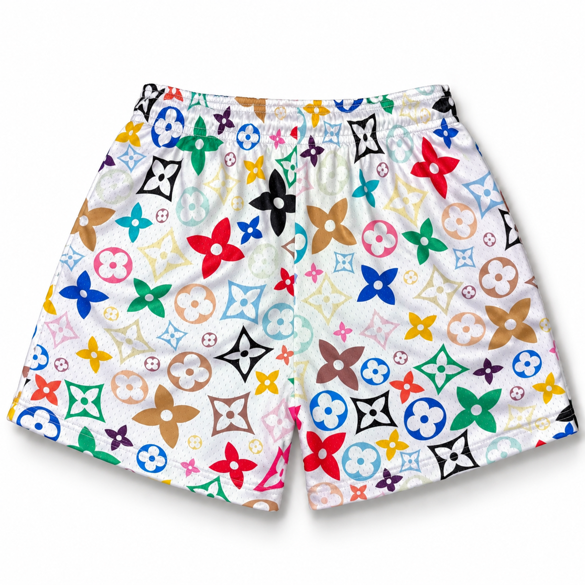 Mr Remade Louis Vuitton-Inspired Mesh Monogram Shorts White 2021 (USED)