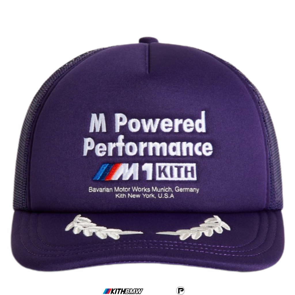 Kith for BMW M1 Podium Polyester Foam Nolan Trucker Cap Techno Violet