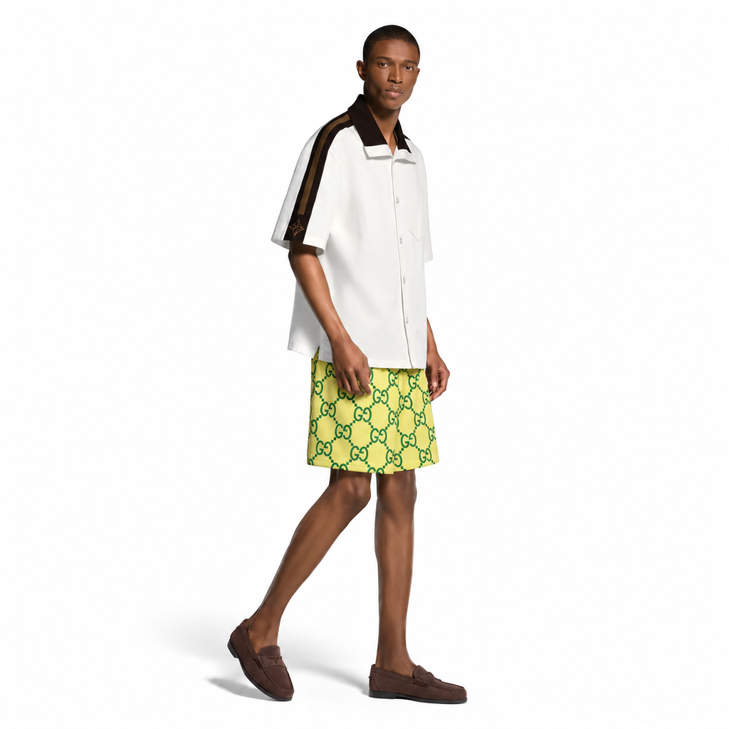 Bravest Studios Gucci-Inspired Mesh Monogram Shorts Sprite 2021 (USED)
