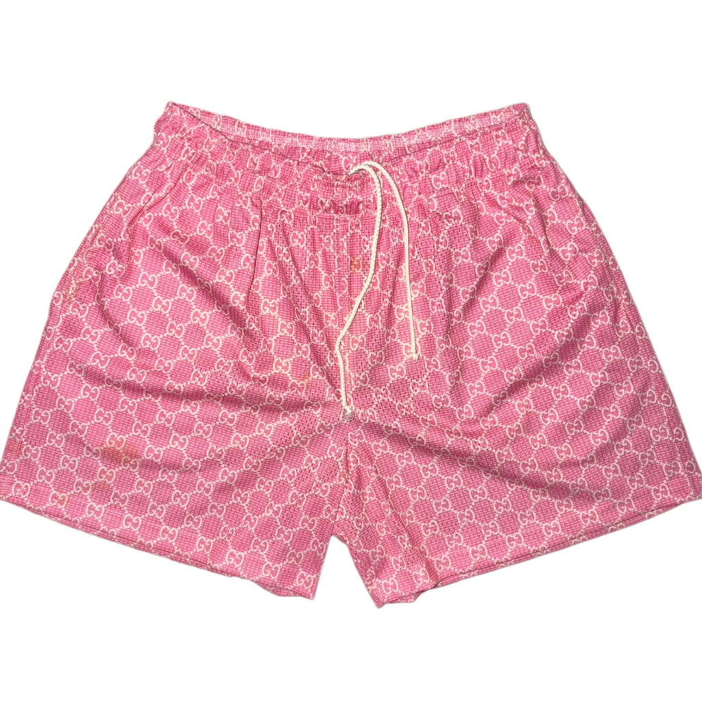 Bravest Studios Gucci-Inspired Mesh Monogram Shorts Pink 2020 (USED)