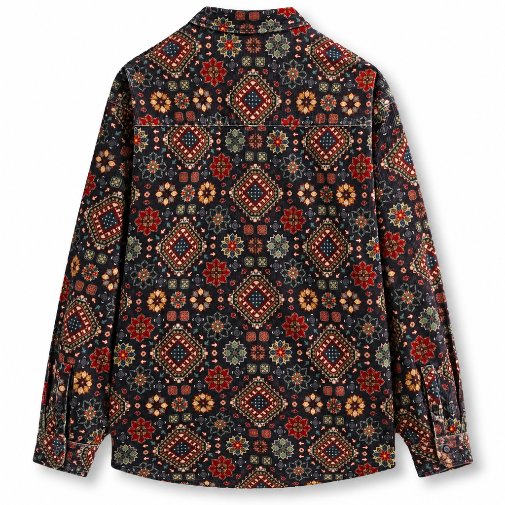 Kith Printed Wide Wale Cord Apollo Shirt 2023 (USED)