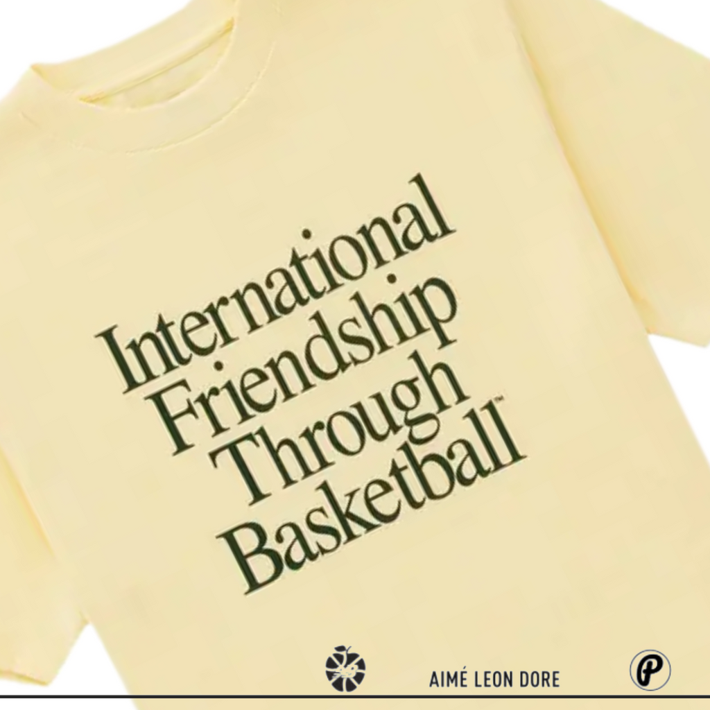 Aimé Leon Dore New Balance 550 Friendship Graphic Tee Golden Haze 2021 (USED)