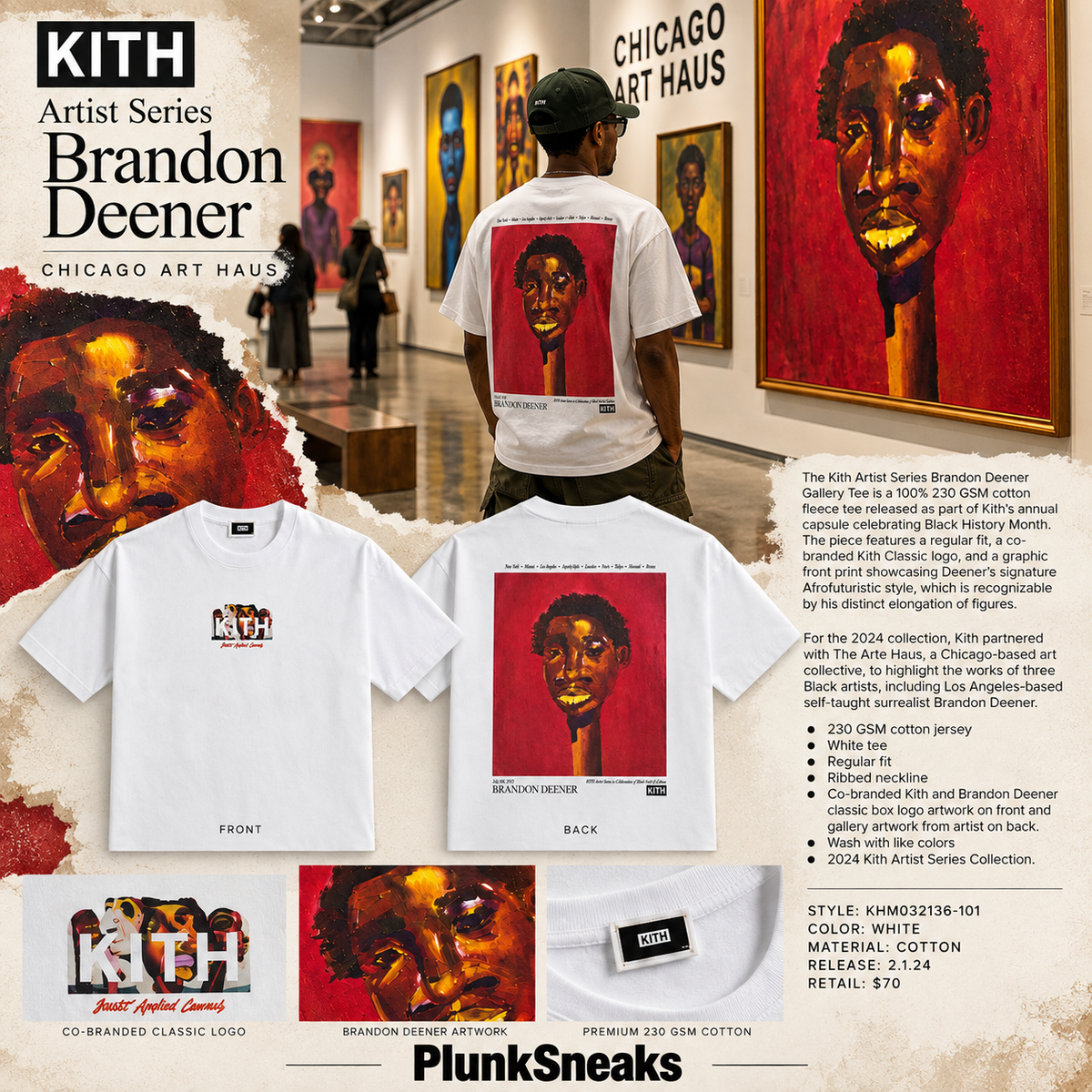 Kith Artist Series Brandon Deener Gallery Tee White 2024
