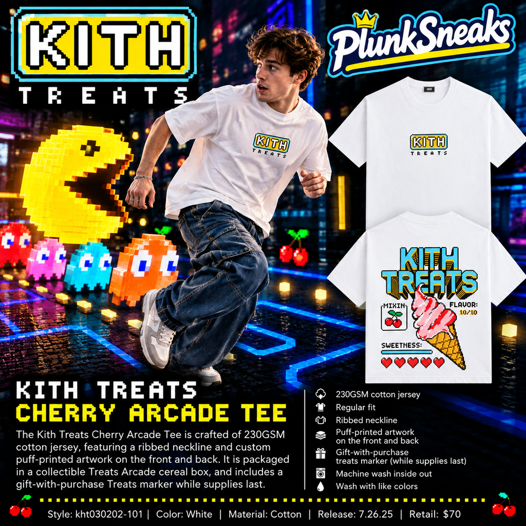 Kith Treats Cherry Arcade Tee White 2025