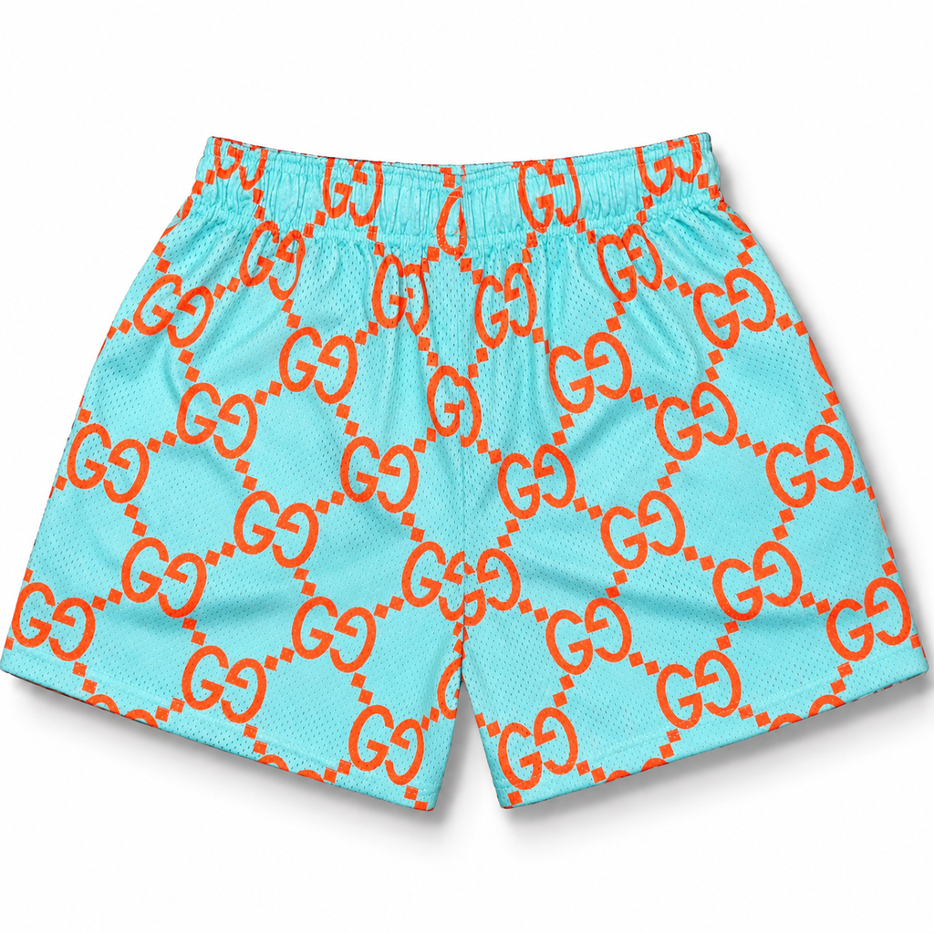 Bravest Studios Gucci-Inspired Mesh Monogram Shorts Miami 2021 (USED)
