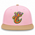 New Era MiLB Corpus Christi Hooks Rusty Hook 59FIFTY Sherbet Collection Fitted Hat Pink Tan 2022