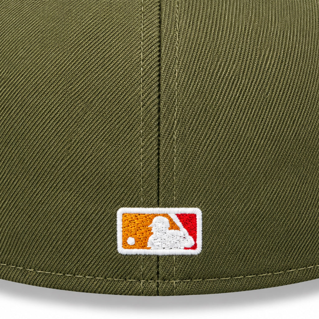 Hat Club New Era California Angels 59FIFTY Fitted Hat Olive Red 2022