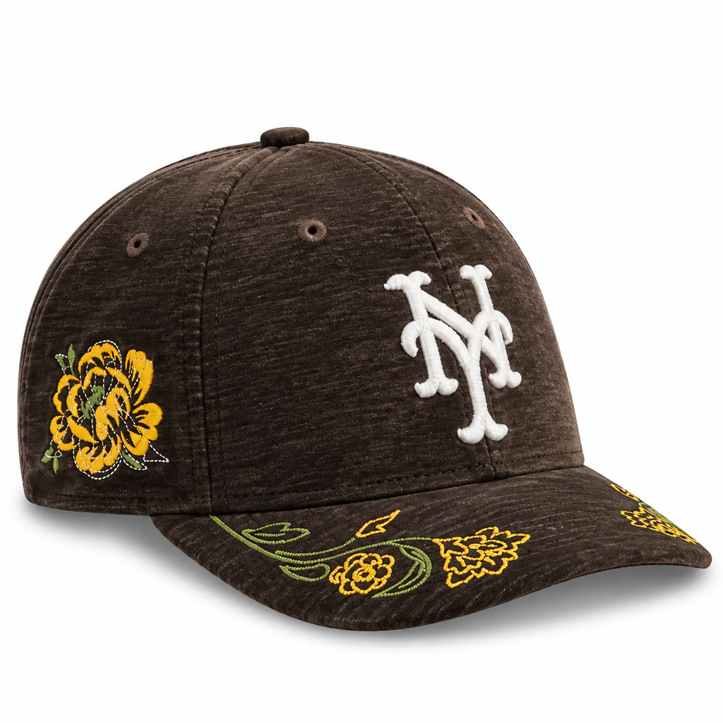 Kith New Era New York Mets Floral Chenille Low Profile 59FIFTY Fitted Cap Kindling 2024