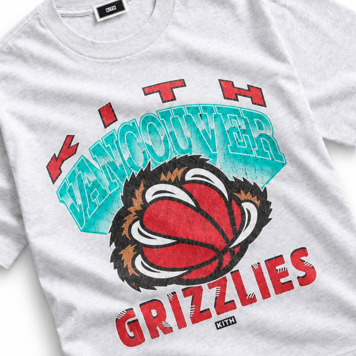 Kith Vancouver Grizzlies Vintage Jones II Tee Heather Grey 2026