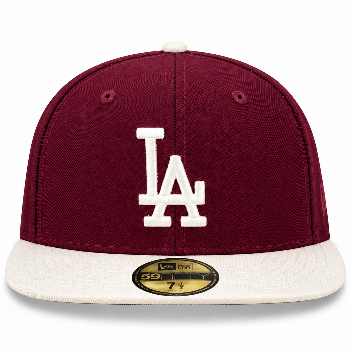 Hat Club New Era Los Angeles Dodgers 100th Anniversary 59FIFTY Fitted Hat Maroon Cream 2022