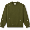 Aimé Leon Dore Floral Embroidered Crewneck Olive 2024 (USED)