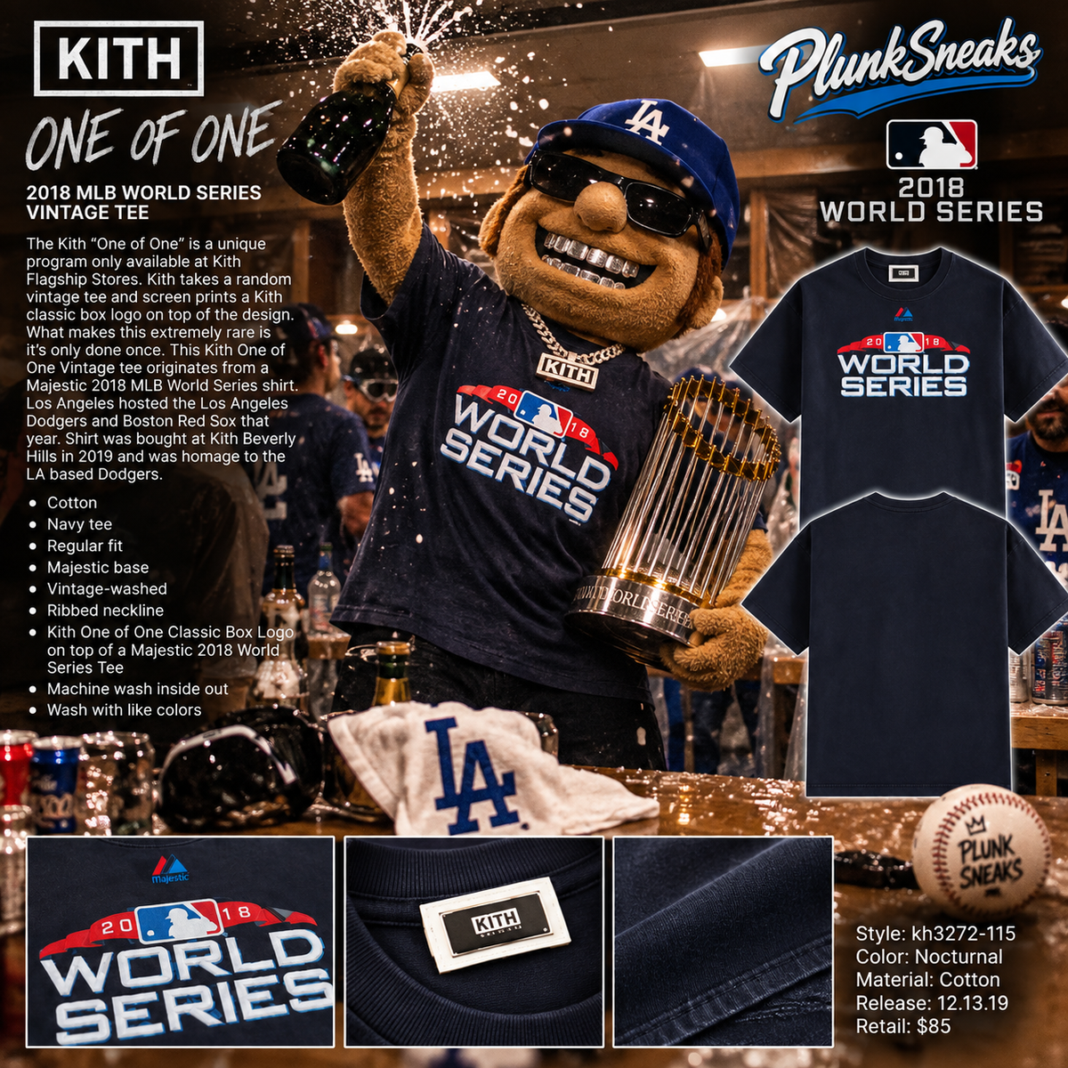 Kith 2018 World Series Vintage Tee Nocturnal | Store Exclusive | One of One 2019