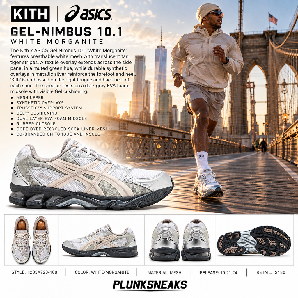 Kith ASICS GEL Nimbus 10.1 White Morganite 2024 (USED)
