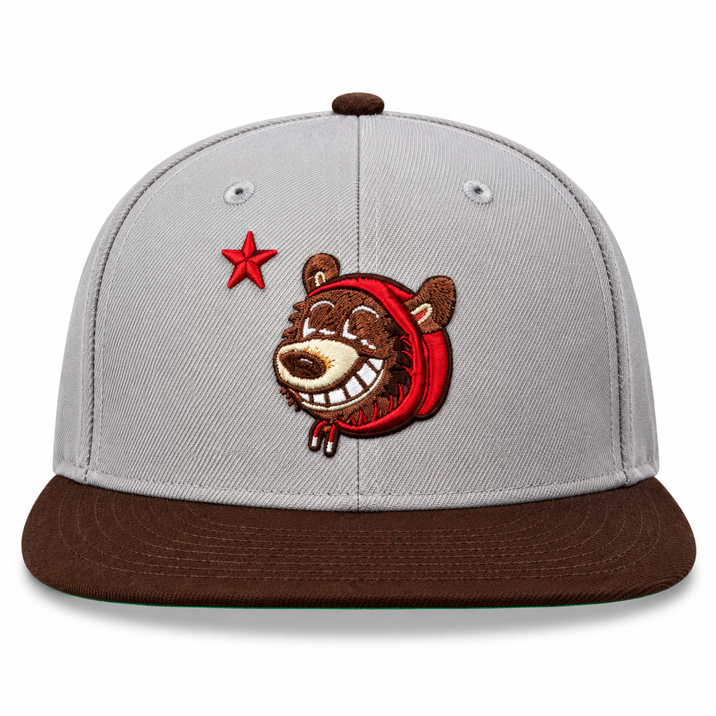 New Era California Bear 59FIFTY Fitted Hat Grey Brown Red 2021