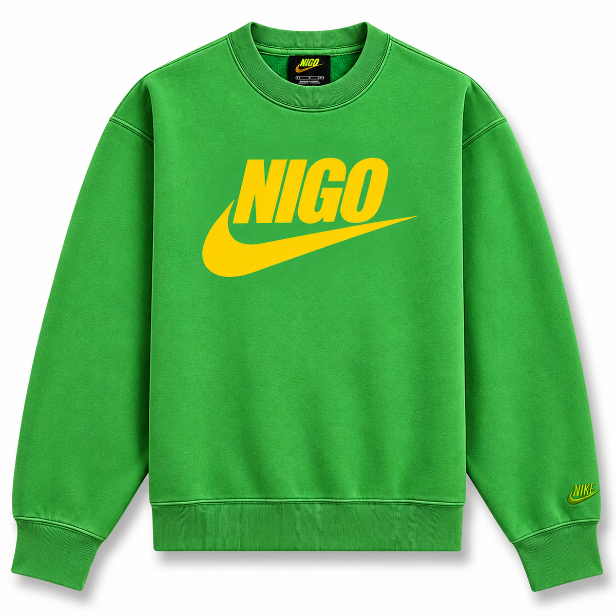 Nike Nigo NRG Fleece Crew Sweatshirt Grass Green 2024 (USED)