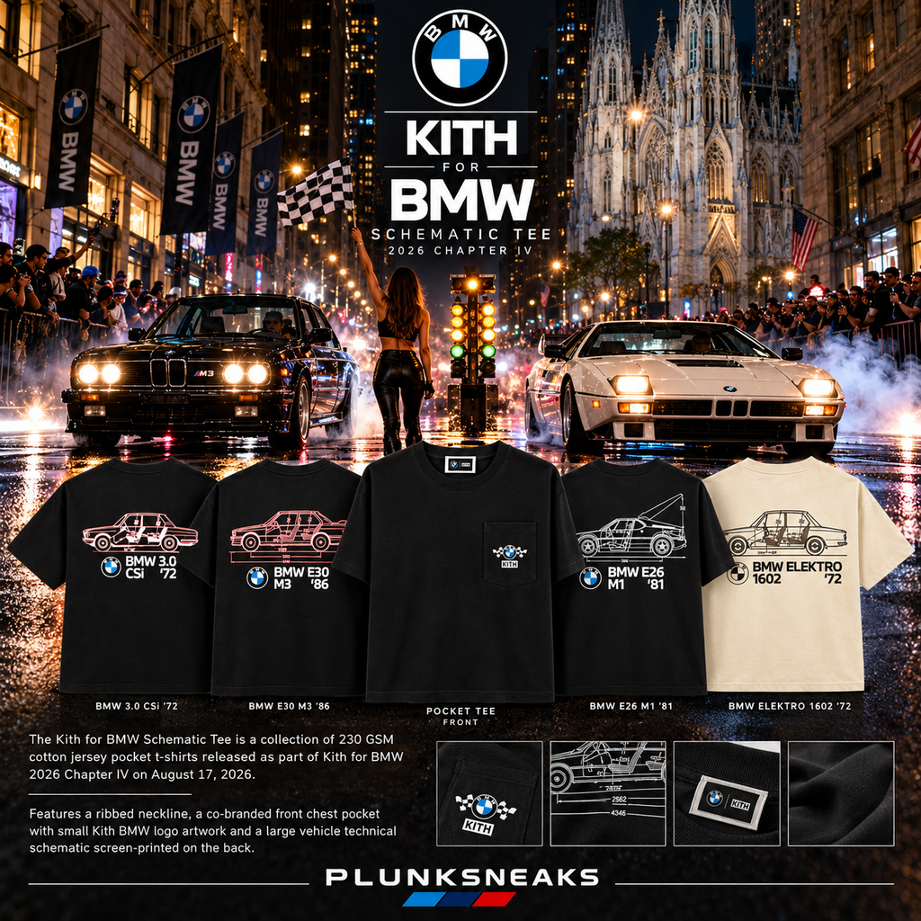 Kith for BMW 1602 Elektro Schematic Pocket Tee Sandrift 2026