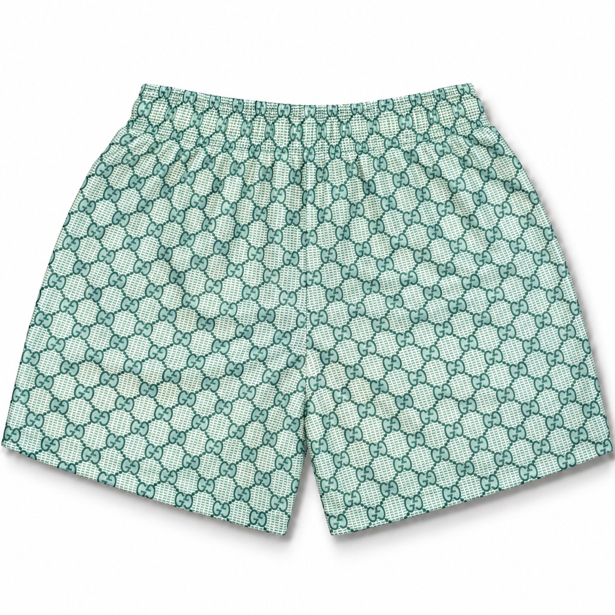 Bravest Studios Gucci-Inspired Mesh Monogram Shorts Mint 2020 (USED)