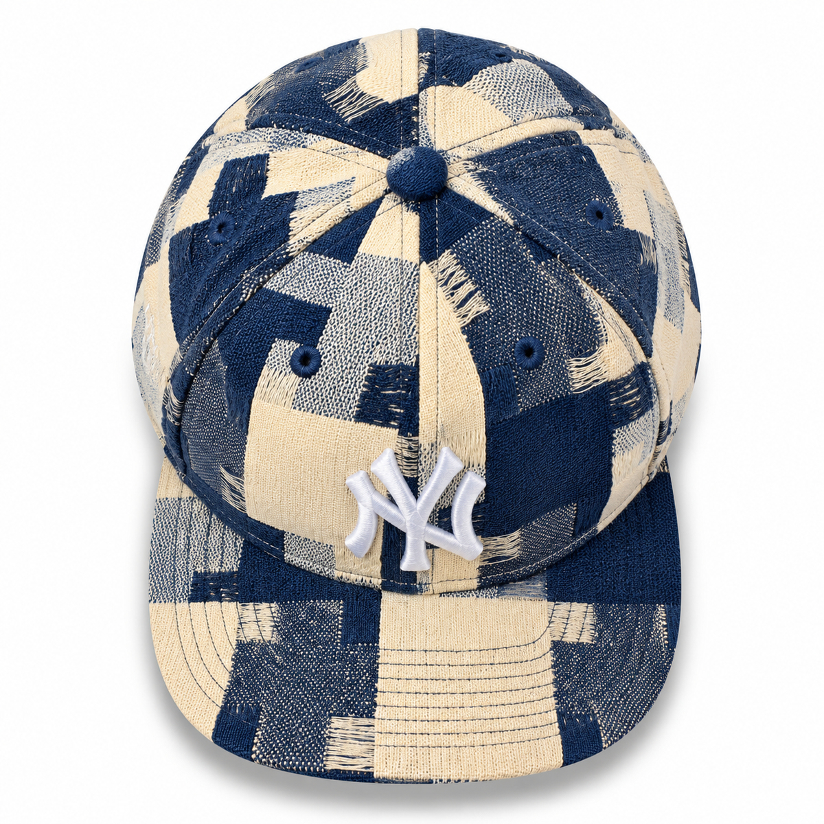 Kith ‘47 for the New York Yankees Jumbo Houndstooth LS Franchise Fitted Cap Cyanotype 2024 (USED)