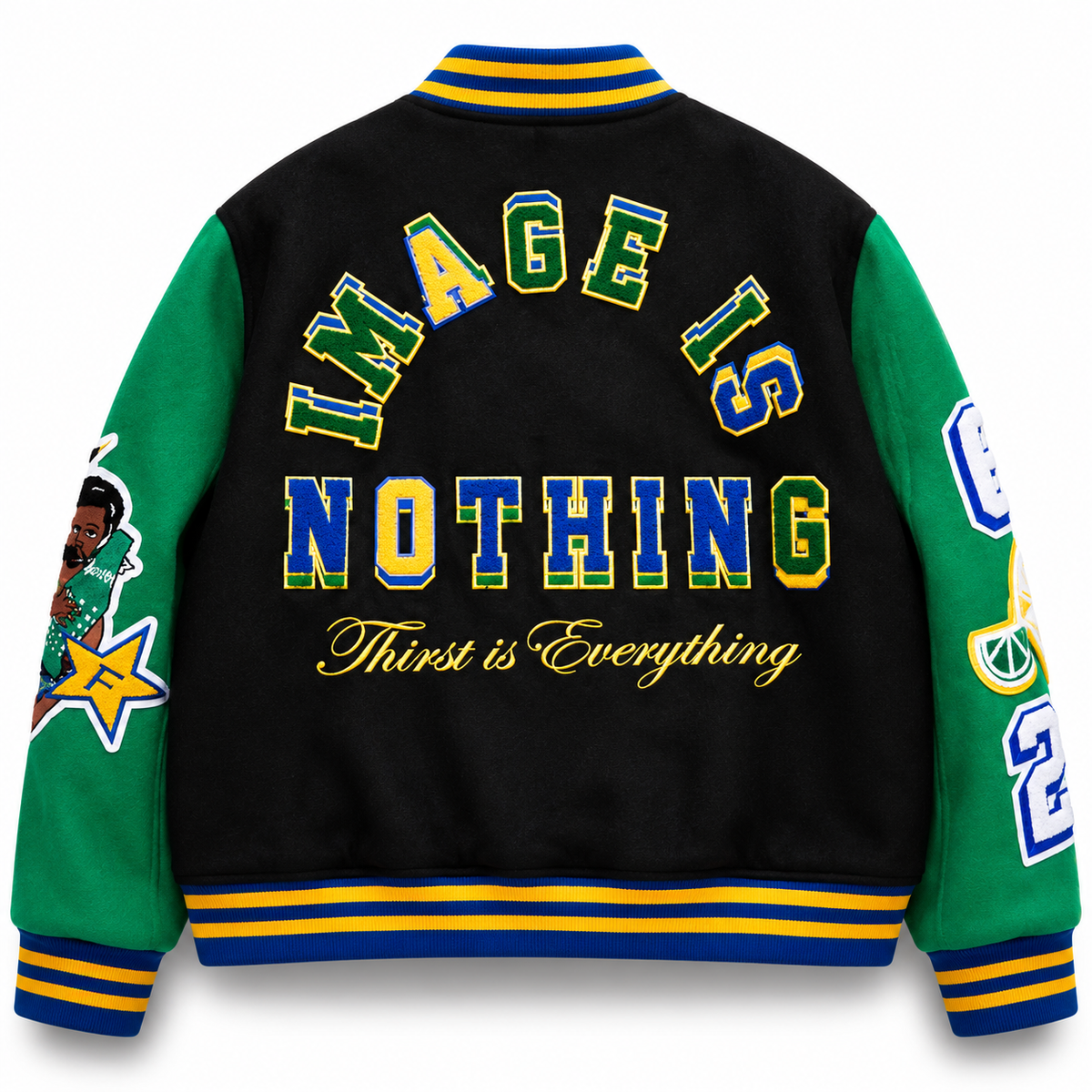 Joe Freshgoods for Sprite Image Is Nothing Varsity Jacket Black 2024