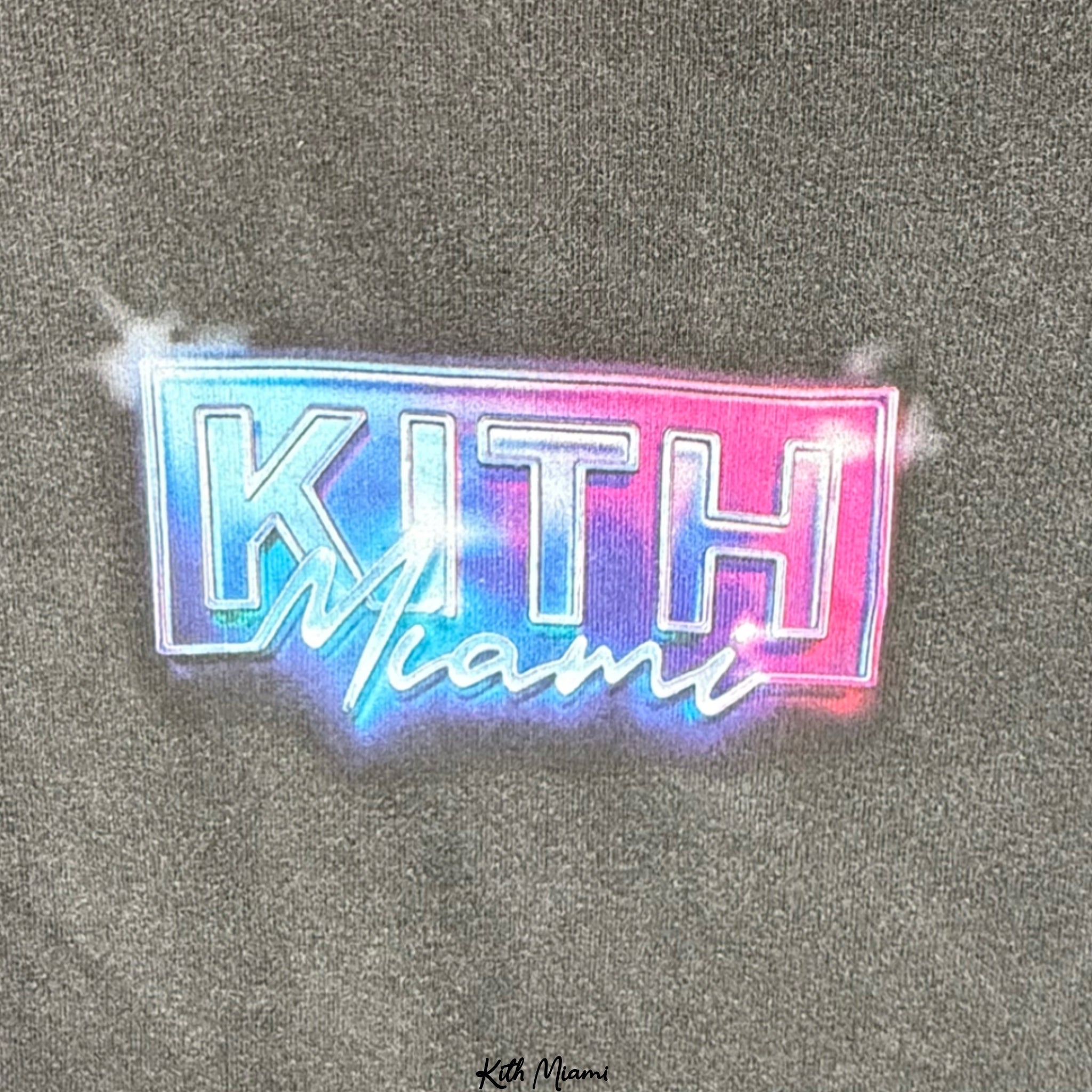 Kith Miami Neon Lights Box Logo Vintage Tee | Store Exclusive