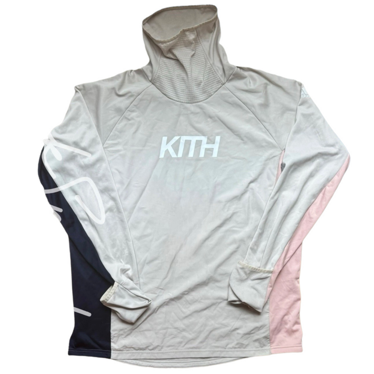 Kith Adidas Miami FC Flamingos Soccer Funnel Neck Pullover Sandrift 2017 (USED)
