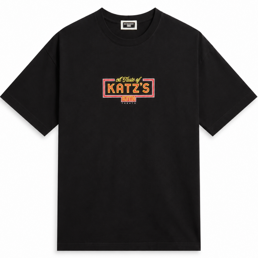 Kith Treats Katz’s Delicatessen Neon Classic Box Logo Tee Black 2026