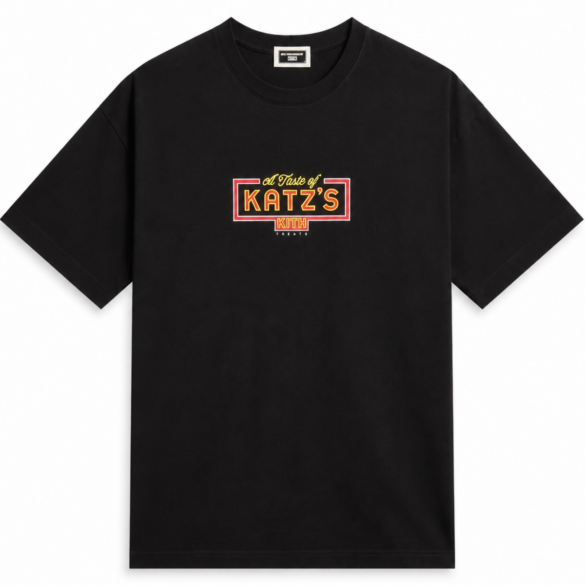 Kith Treats Katz’s Delicatessen Neon Classic Box Logo Tee Black 2026
