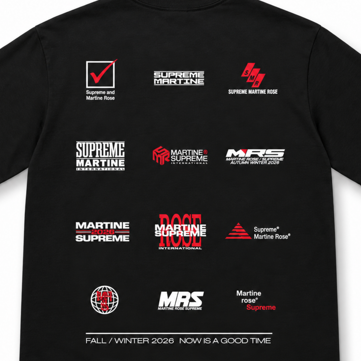 Supreme Martine Rose Now Tee Black 2026