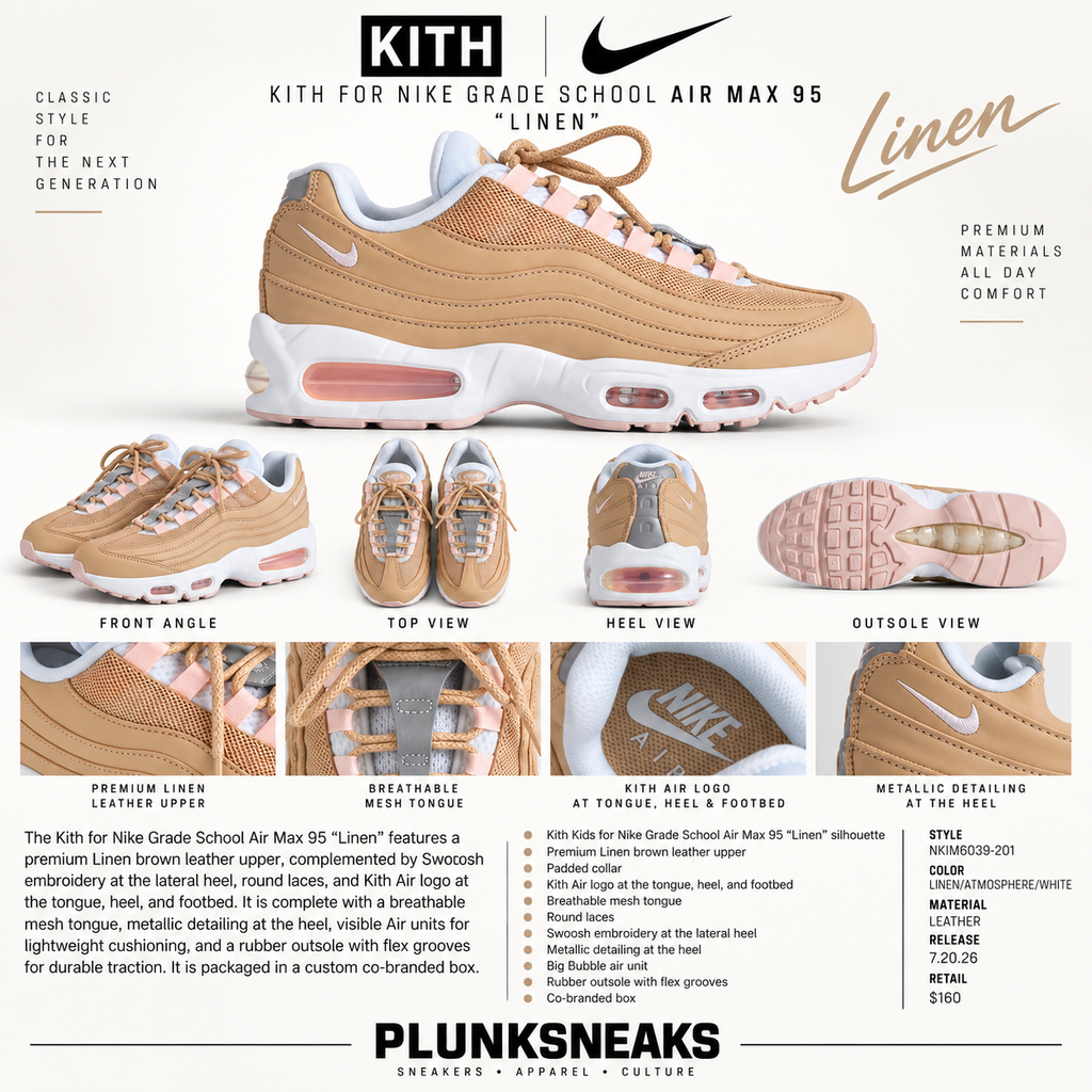 Kith & Nike Air Max 95 OG Big Bubble Linen (GS) 2026