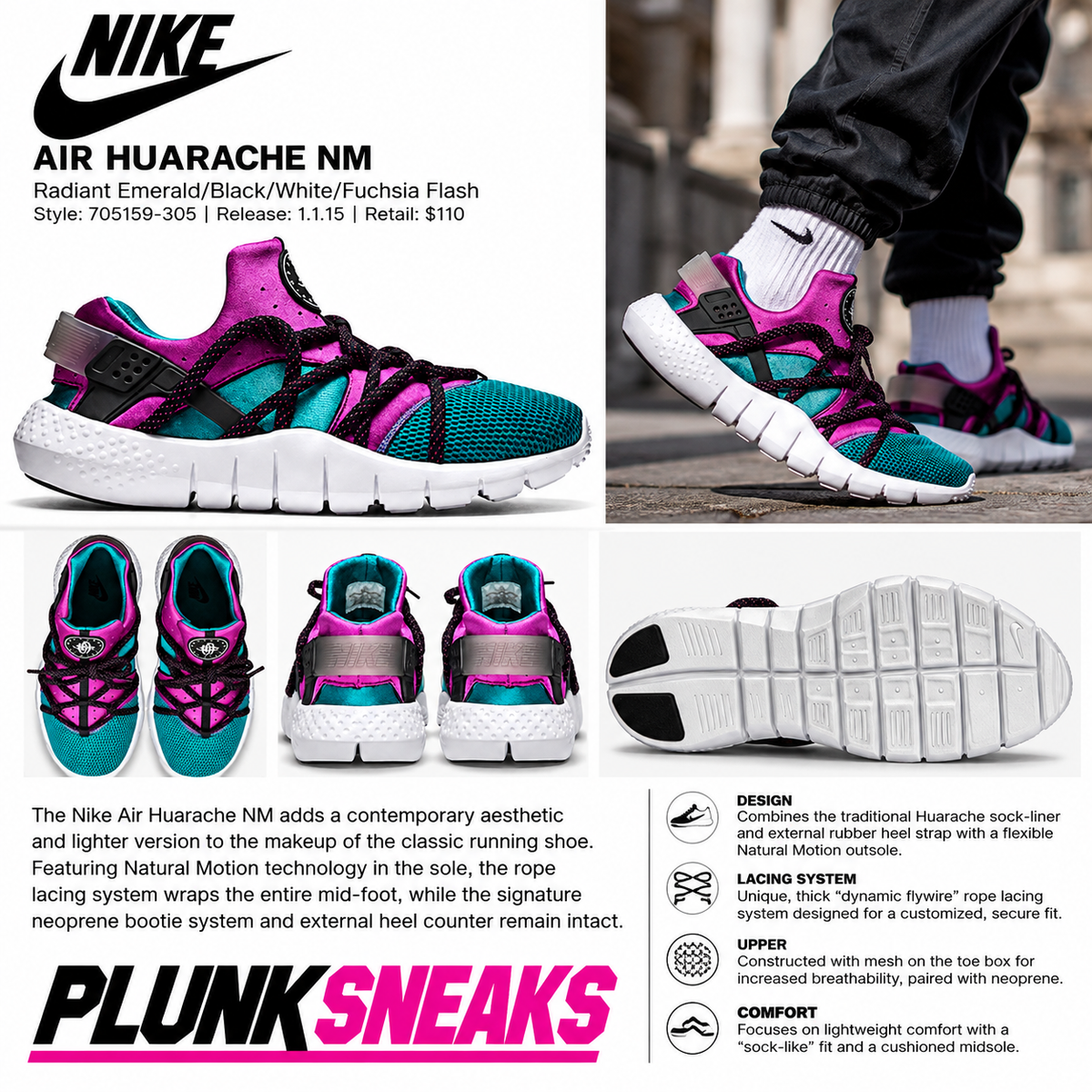 Nike Air Huarache NM Radiant Emerald 2015 (USED)