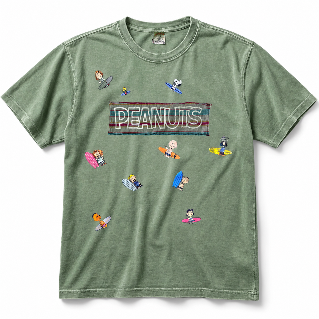 Peanuts All-Over Surf Crew Vintage Tee | Korea Exclusive 2026