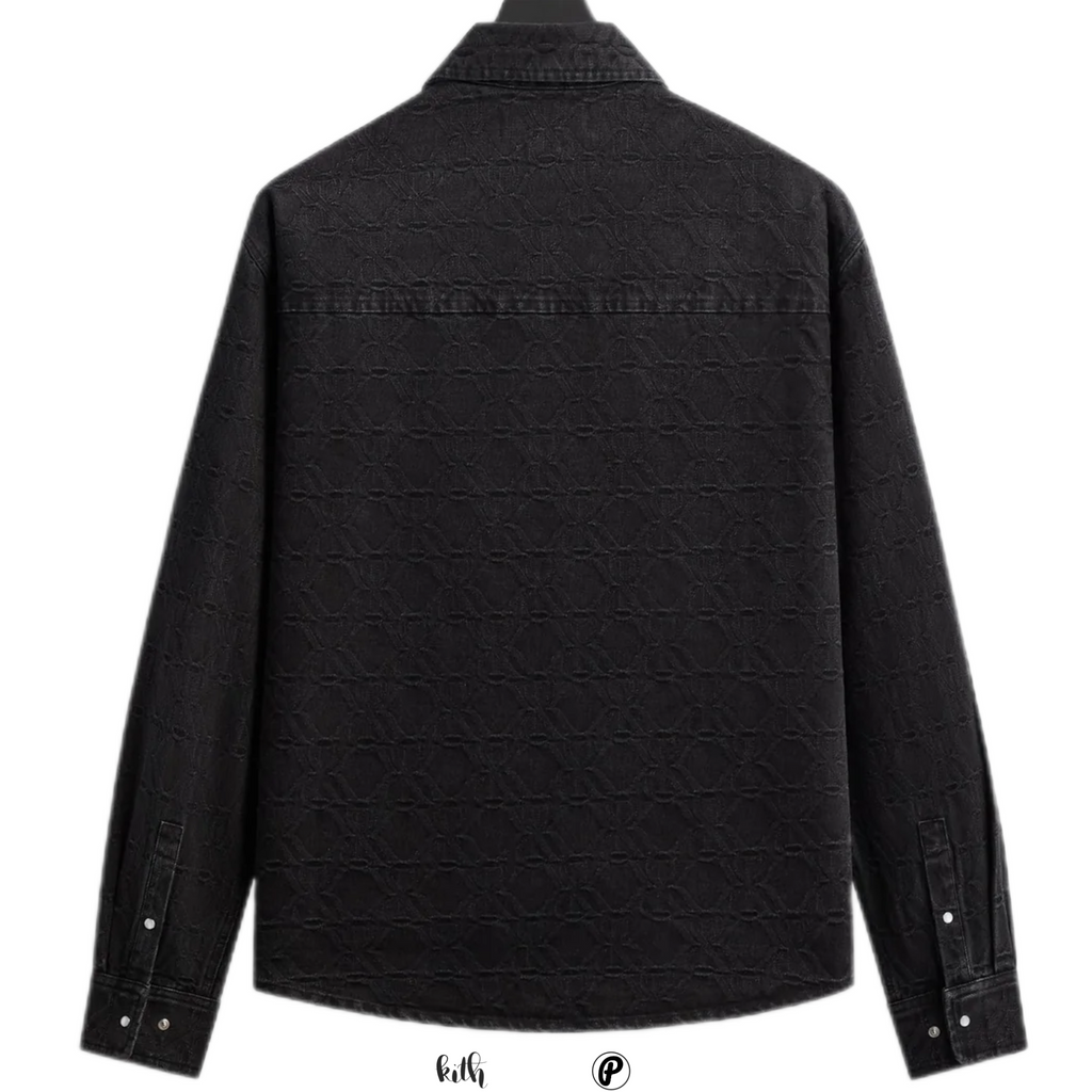 Kith Jacquard Crest Apollo Shirt Black 2026