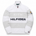 Kith x Tommy Hilfiger Stripe Woven Pullover Jacket White Grey 2019 (USED)