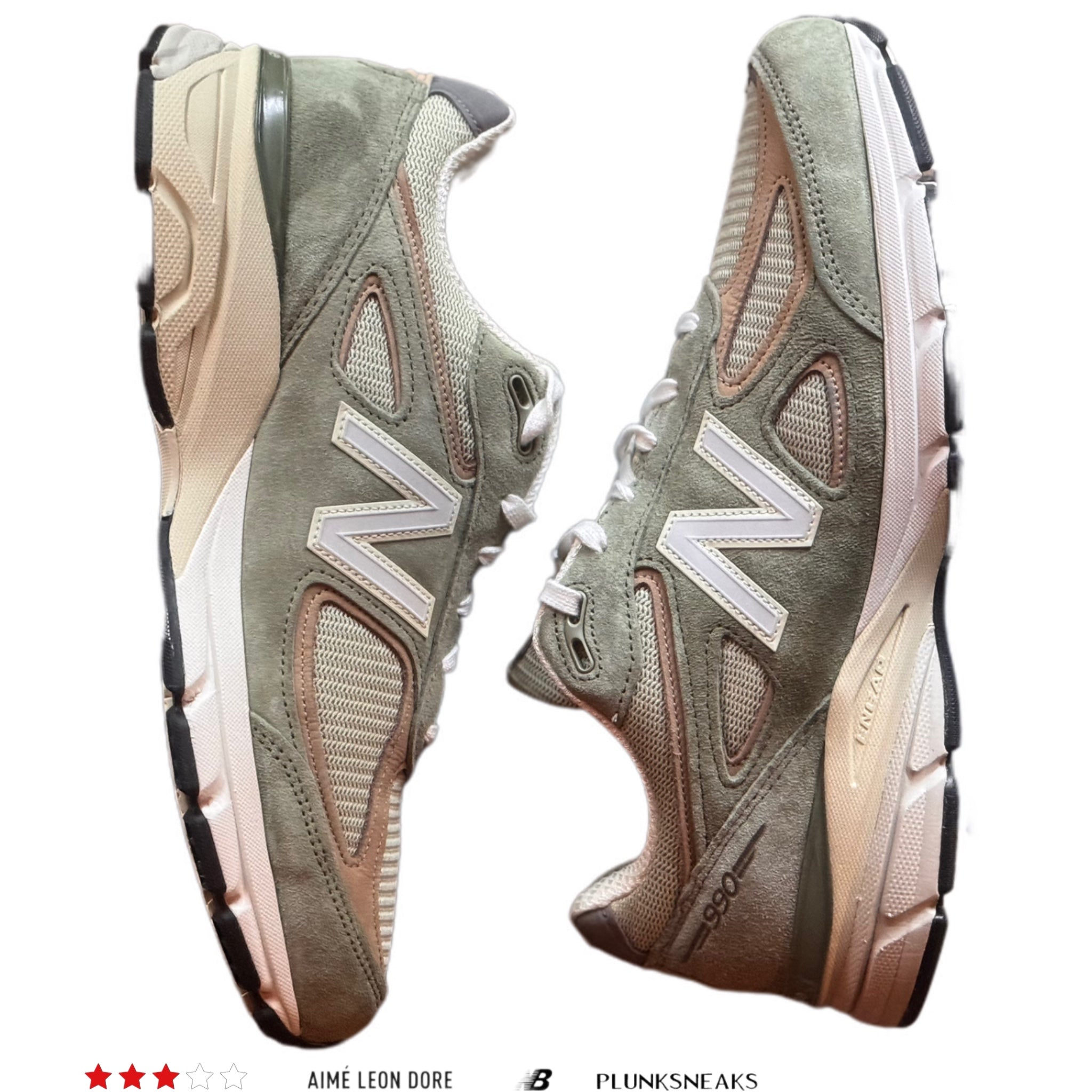 Aime Leon Dore Teddy Santis New Balance 990v4 MiUSA Olive Incense