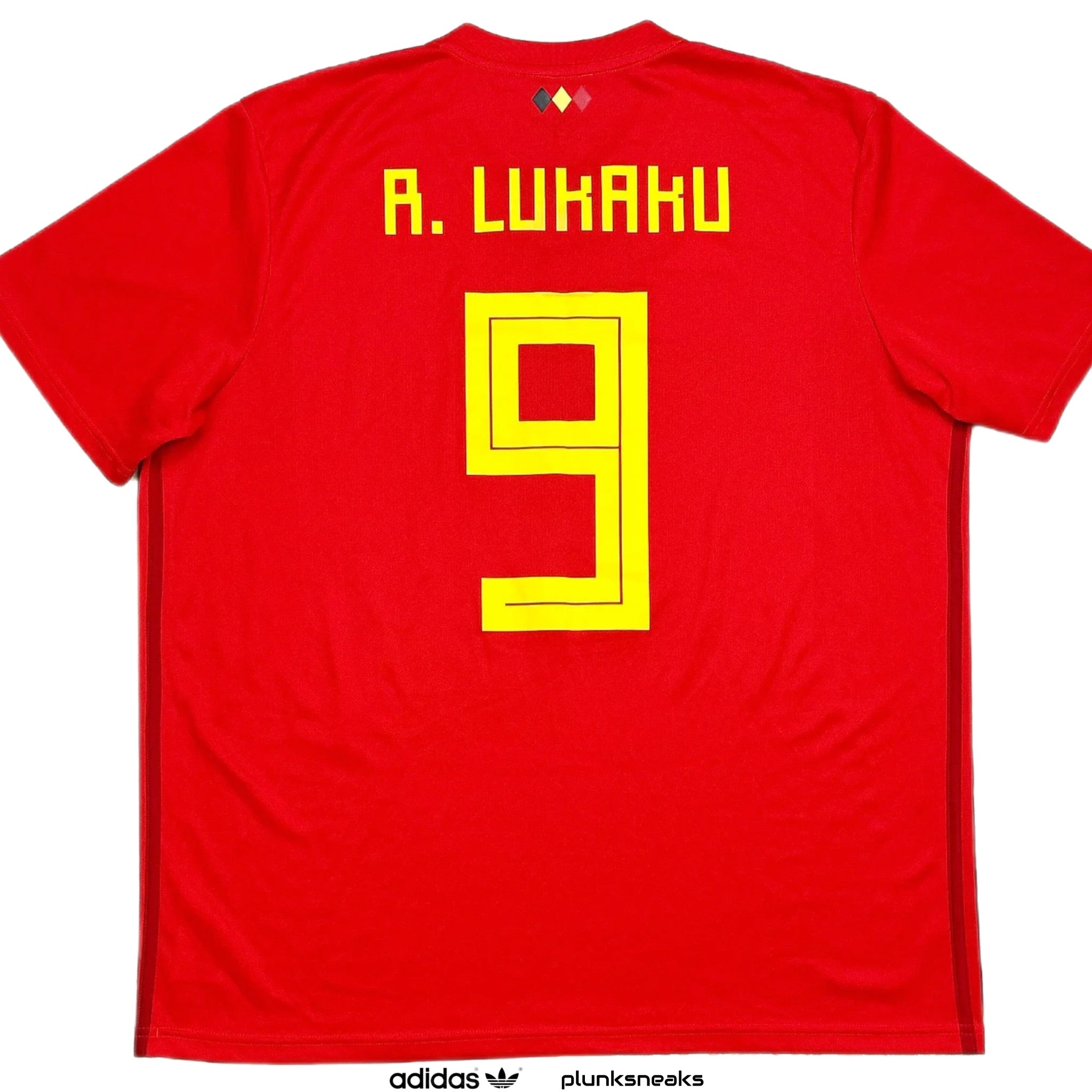 adidas Belgium National Team World Cup Home Romelu Lukaku Jersey 2018 (USED)