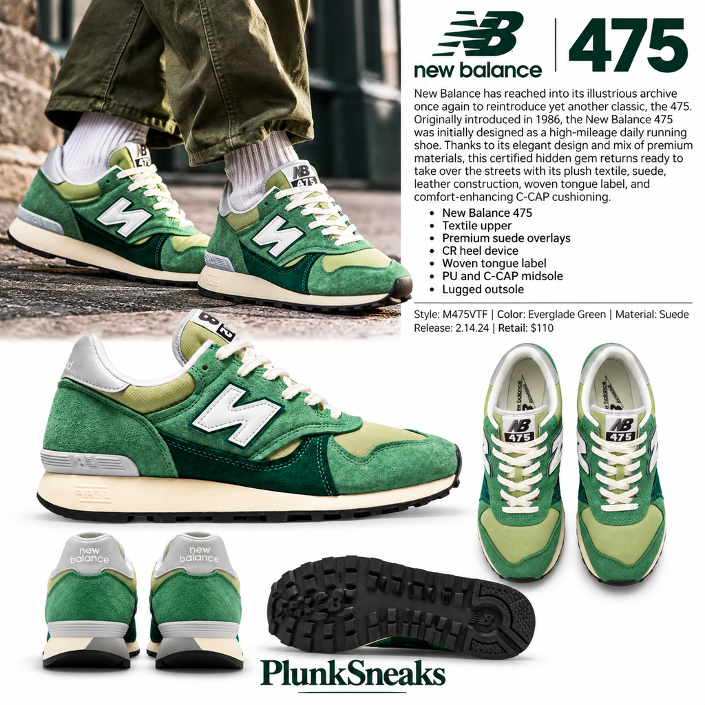 New Balance 475 Suede Pack Everglade Green 2024