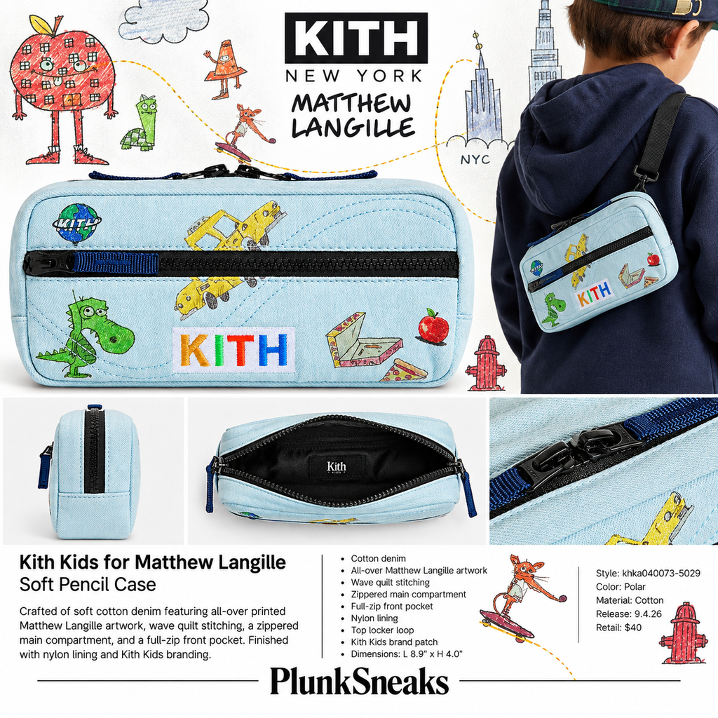 Kith Kids for Matthew Langille Denim Pencil Case Bag Polar 2026