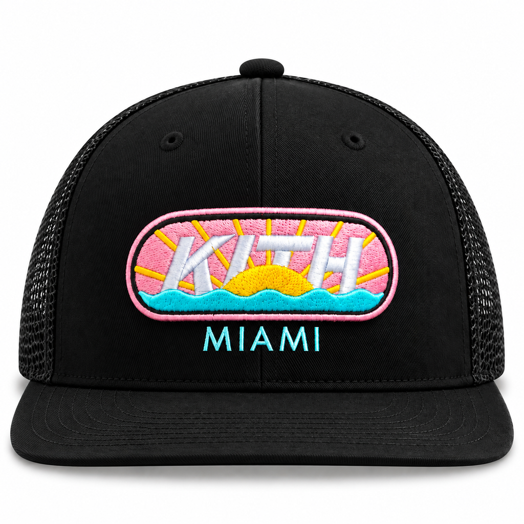 Kith Miami Logo Nolan Trucker Hat | Store Exclusive 2024