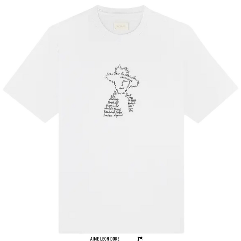 Aimé Leon Dore Script Portrait Tee Bright White 2025 (USED)