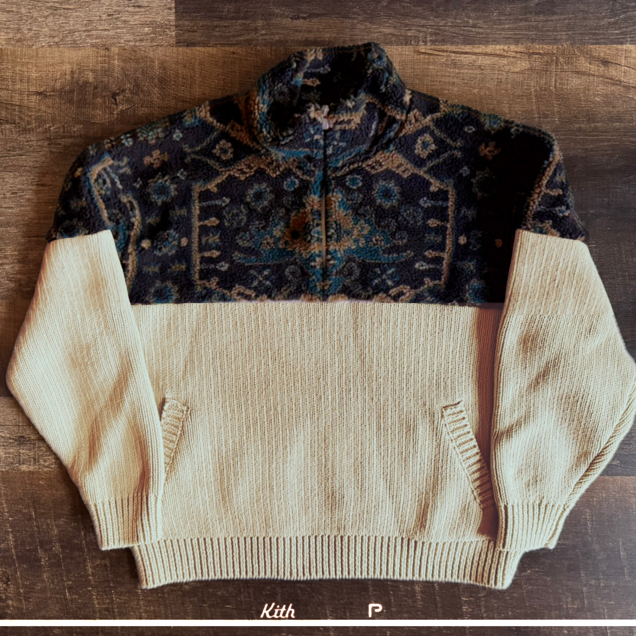 Kith Sebastian Quarter Zip Sweater Sandy Heather 2023 (New-)