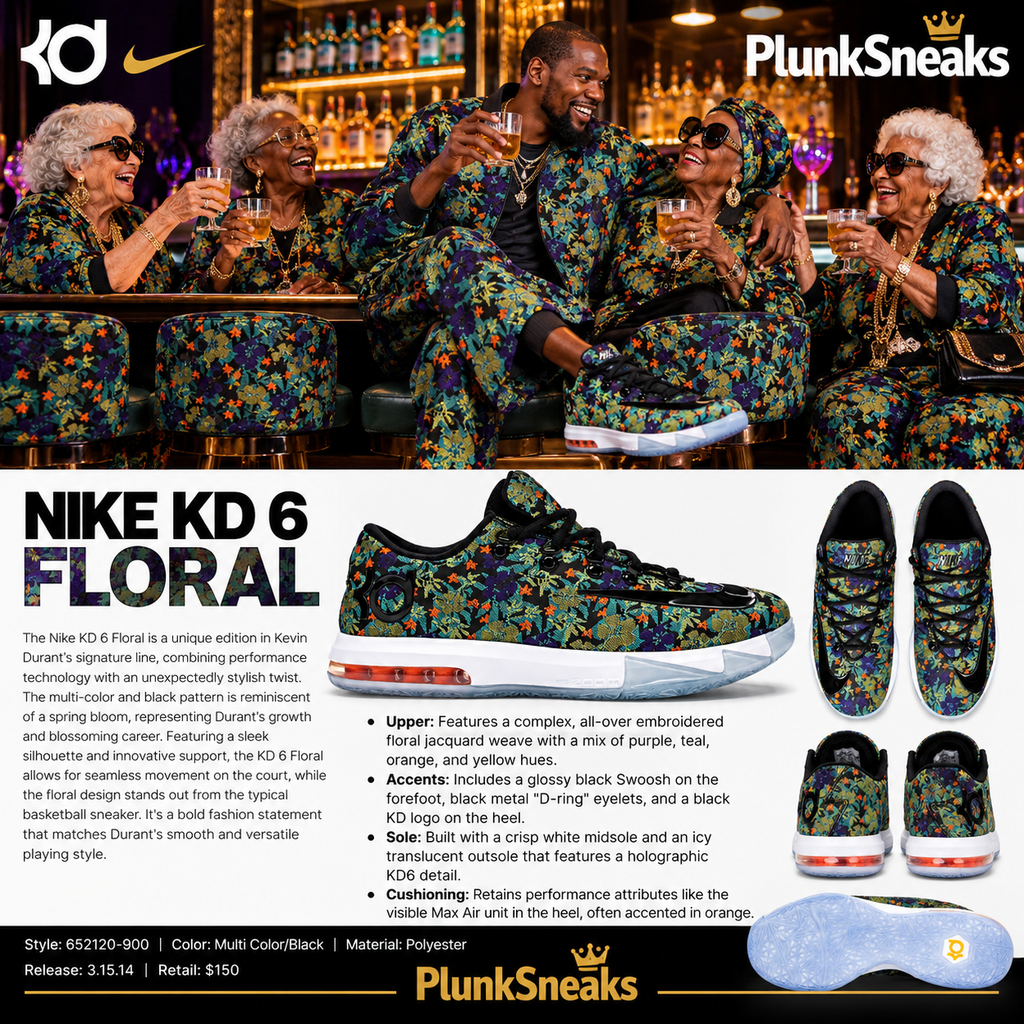 Nike KD 6 Low QS EXT Floral 2014 (USED)