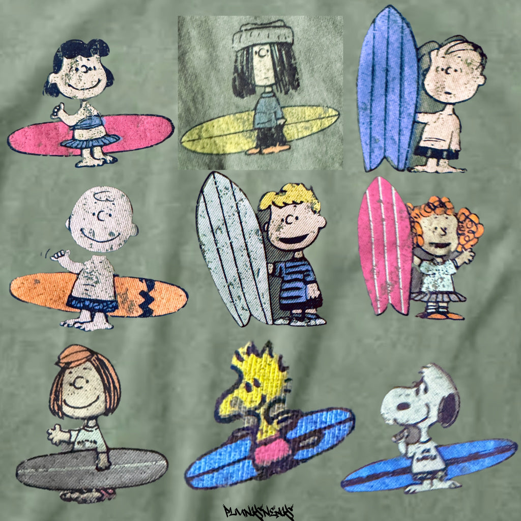 Peanuts All-Over Surf Crew Vintage Tee