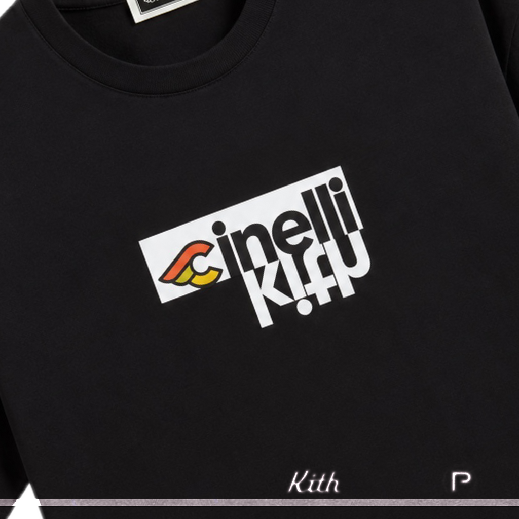 Kith for Cinelli Upside Down Logo Tee Black 2026