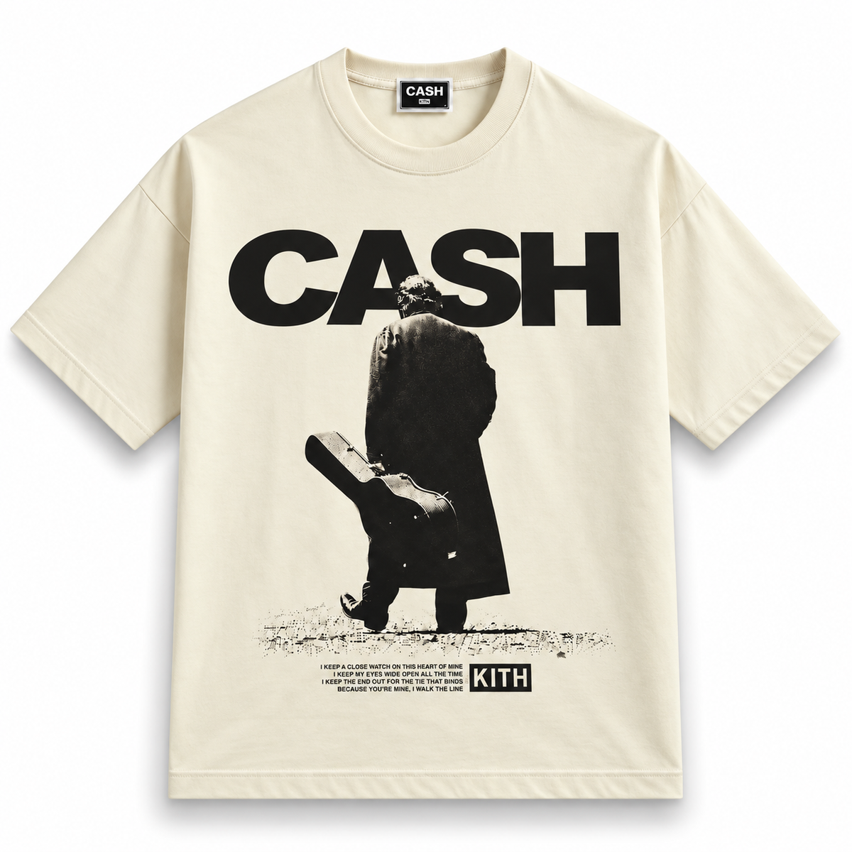 Kith Records for Johnny Cash Solo Desert Vintage Tee Sandrift 2026